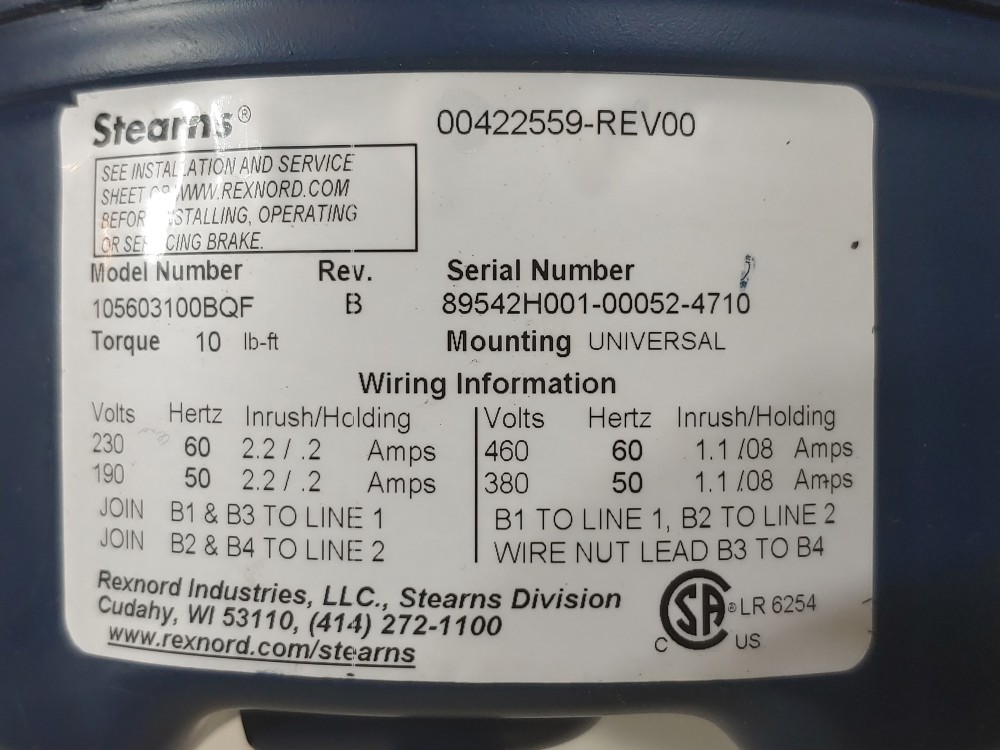 Leeson 120331.00 1.5HP 17240 RPM Brake Motor C145T17FC11L