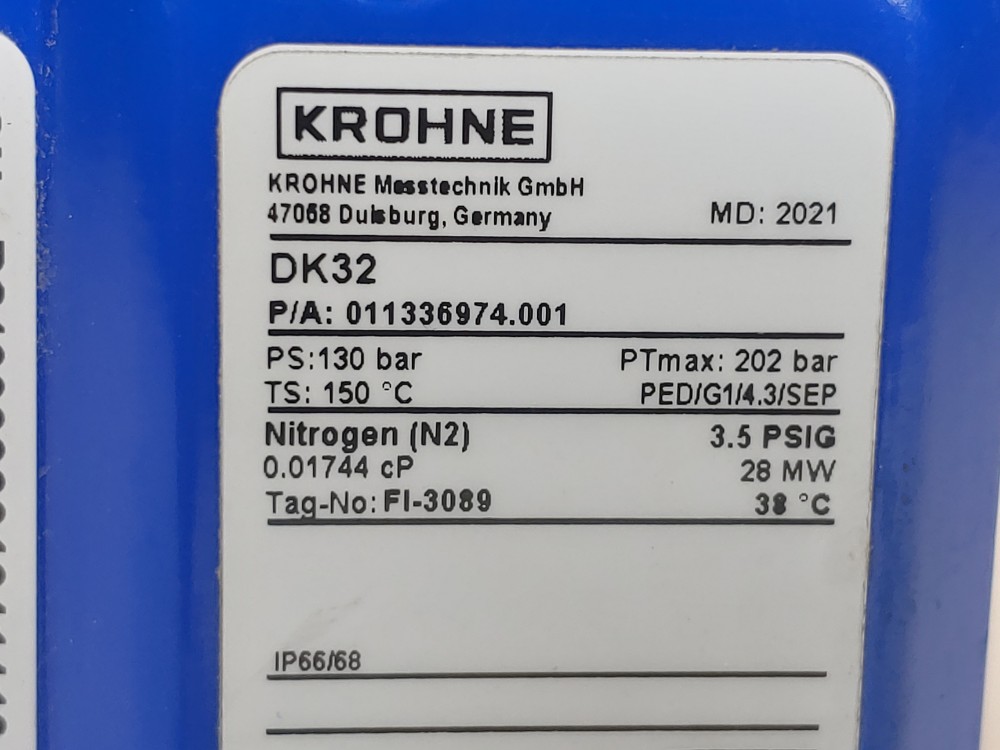 Krohne DK32 Variable Area Flowmeter
