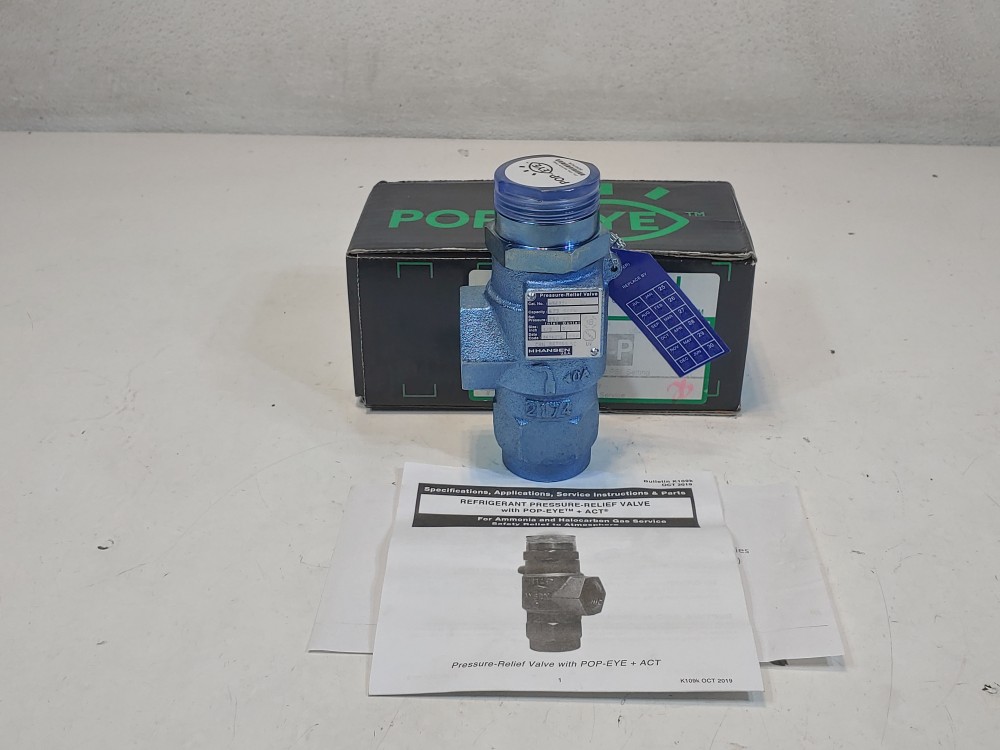 Hansen Refrigerant  H5600A/250-P Pressure Relief Valve w/POP-EYE 