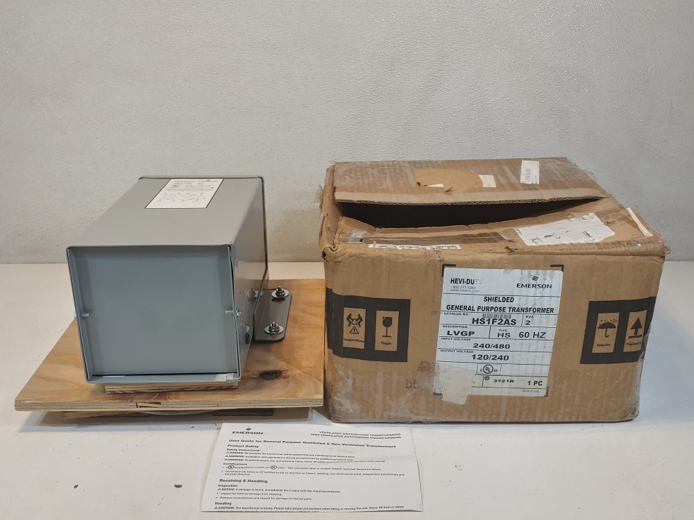Emerson Heavy Duty General Purpose Transformer Cat#: HS1F2AS Type HS