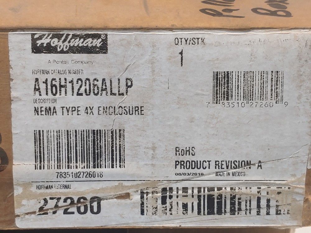 Hoffman A16H1206ALLP NEMA Type 4X Enclosure 