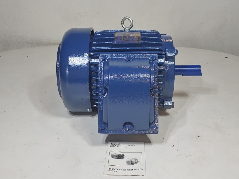 TECO Westinghouse 7.5, 3Ph Electric Motor 3470 RPM, Cat #XP7/54, Type AEHHXV