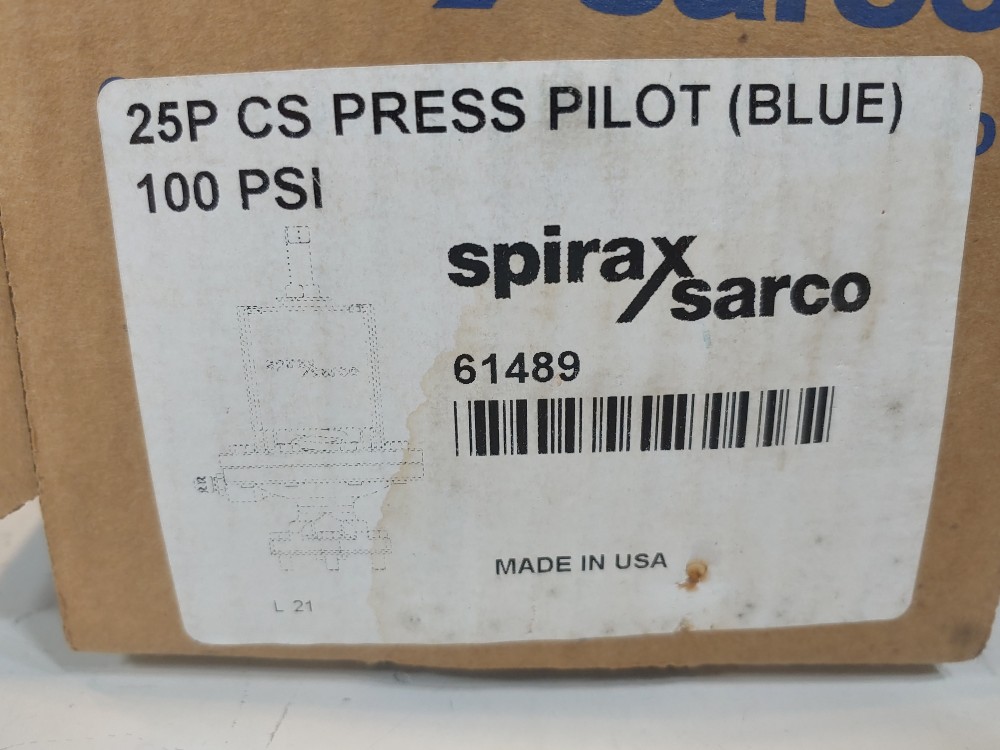 Spirax Sarco 61489 L21 25P CS Pressure Pilot (Blue) 100 PSI