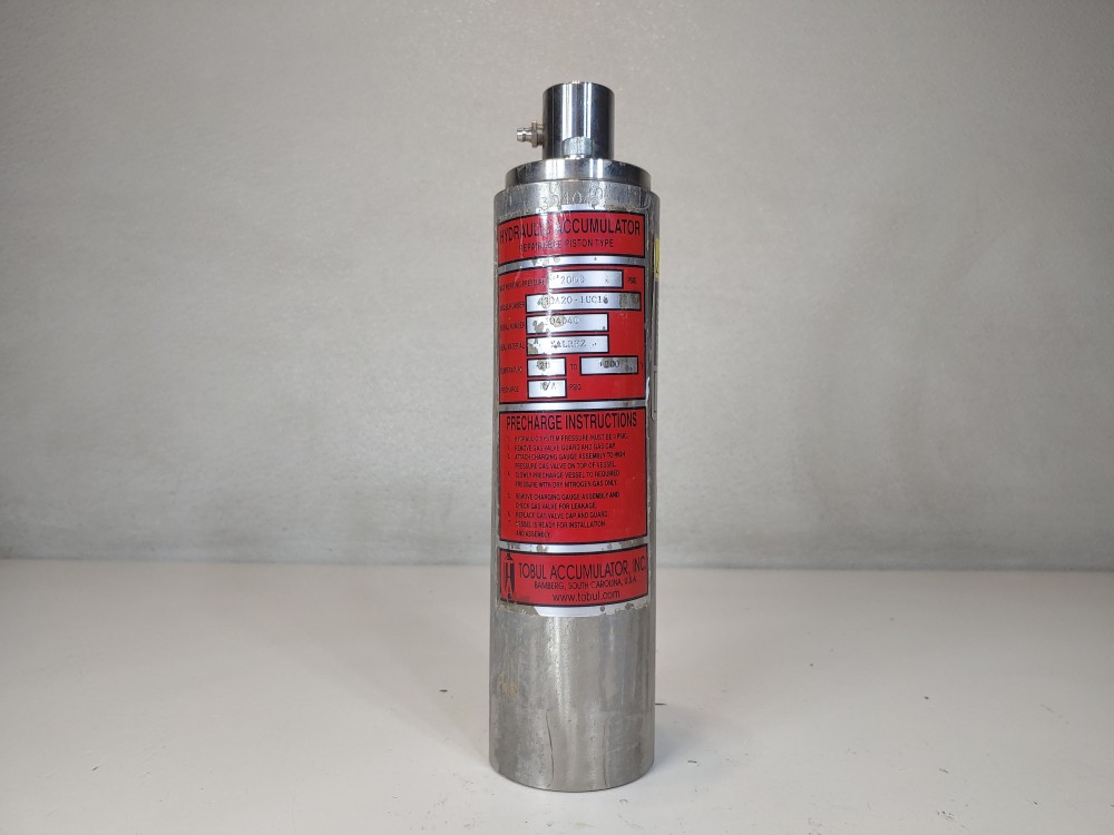 Tobul Accumulator Hydraulic Econolator Piston Accumulator Type 030A20-1U016
