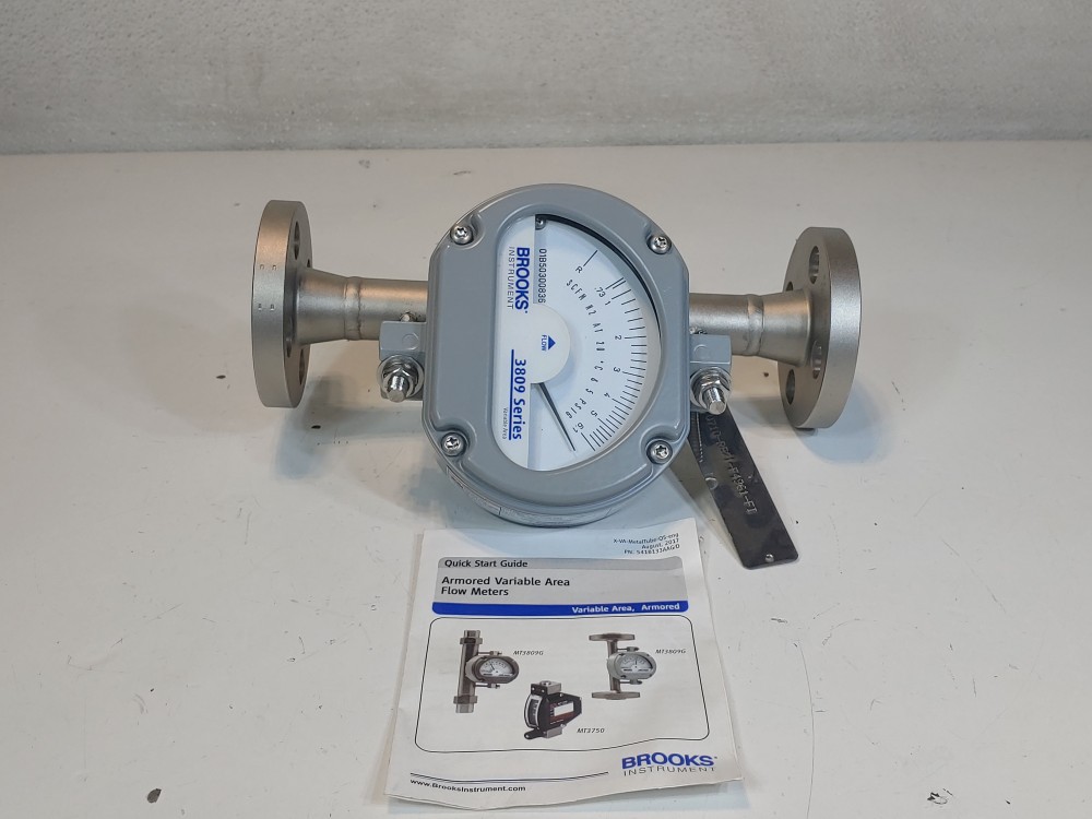 Brooks Instrument Armored Variable Area Flow Meter 3809GAA08AFBB1A00B00