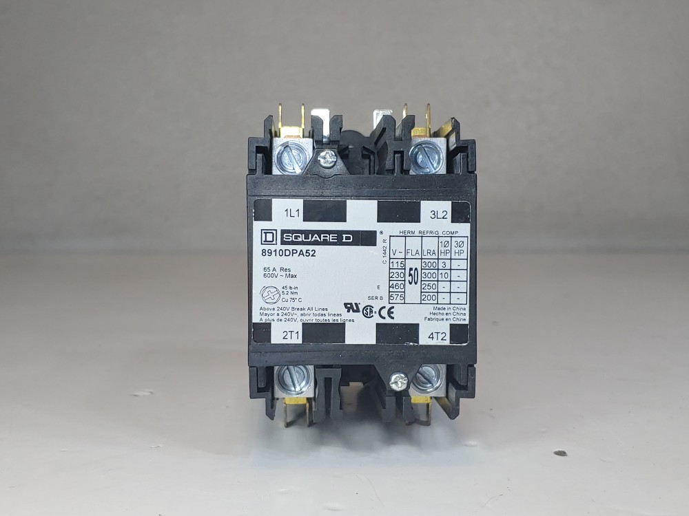 Square D 8910DPA52 Definite Purpose Contactor