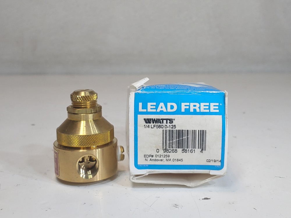 Watts  1/4" FNPT LF560, 0-125 PSI Brass Pressure Reducing Valve 