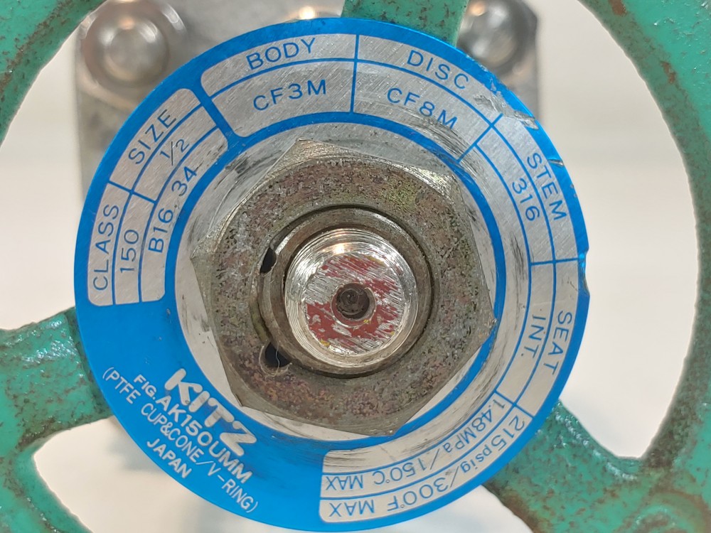 Kitz 1/2" 150# CF3M Gate Valve Figure#: AK150UMM