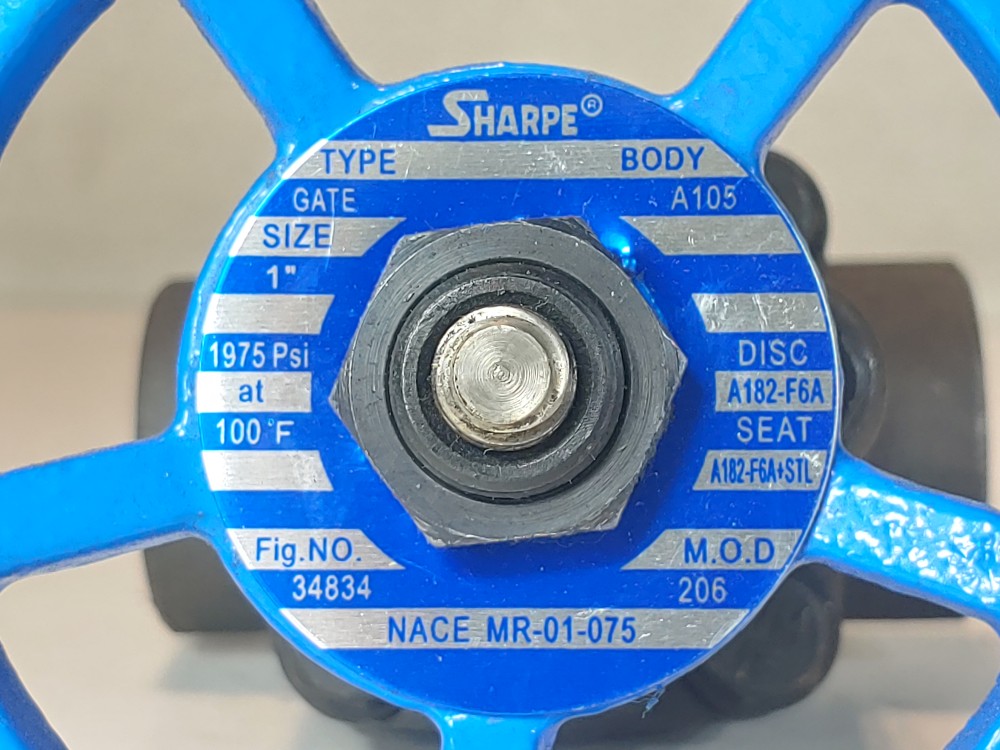 Sharpe 1" 800# A105 Threaded Forged Steel Gate Valve Figure#: 34834