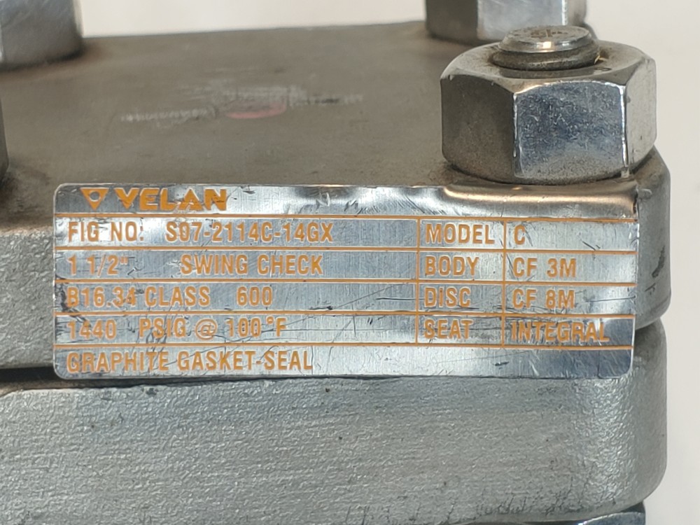 Velan 1-1/2 FNPT 600# CF3M/CF8M Figure: S07-2114C-14GX