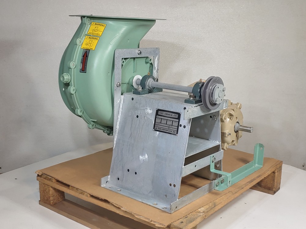 Texel Chemical Fan CES101N-PH2 Centrifugal Blower / Fan  w/G.E 2HP Motor 