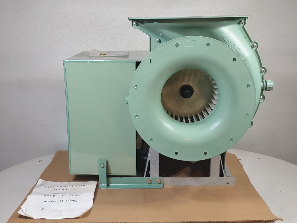 Texel Chemical Fan CES101N-PH2 Centrifugal Blower / Fan  w/G.E 2HP Motor 