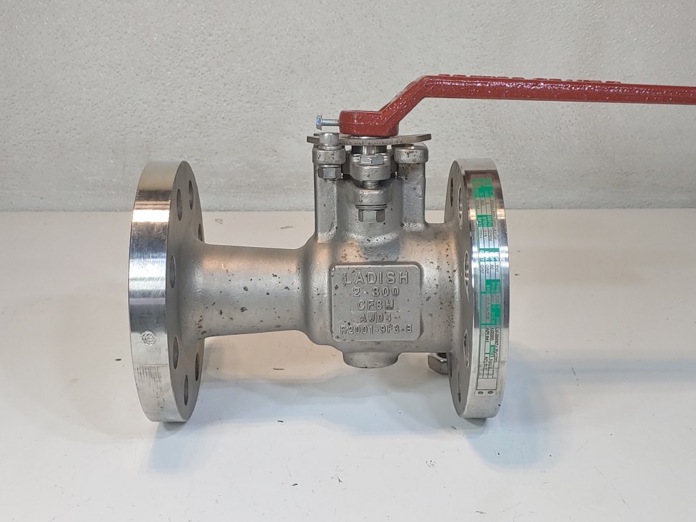 Ladish RF 2" 300# CF8M Flanged Reduced Port Ball Valve FIG#: P935-L650-GF00-A20M