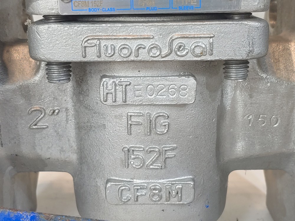 Fluoroseal 2" 150# RF Flange CF8M Plug Valve FIG#152F