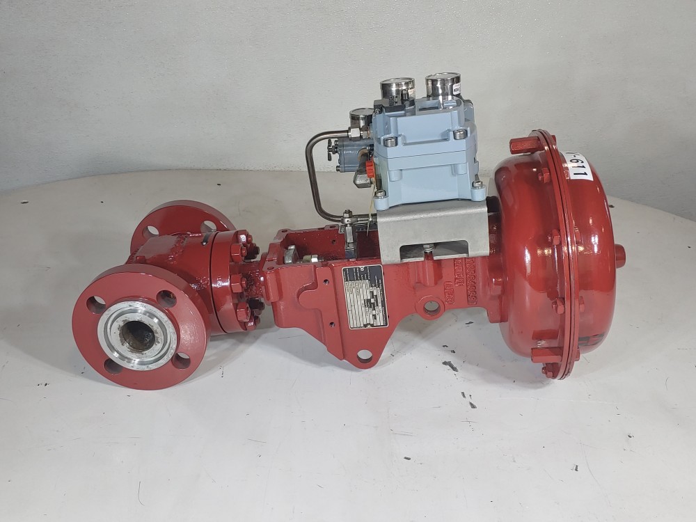 Masoneilan 1.5" 600# Pneumatic Flanged Control Valve w/ Valve Positioner