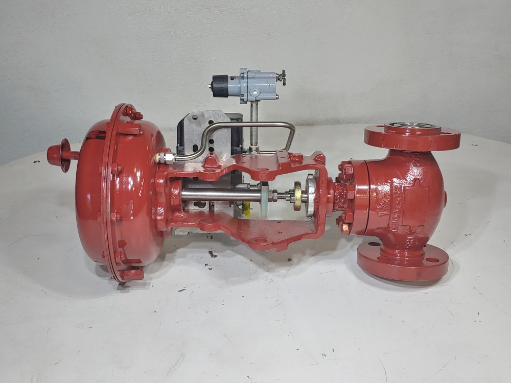 Masoneilan 1.5" 600# Pneumatic Flanged Control Valve w/ Valve Positioner