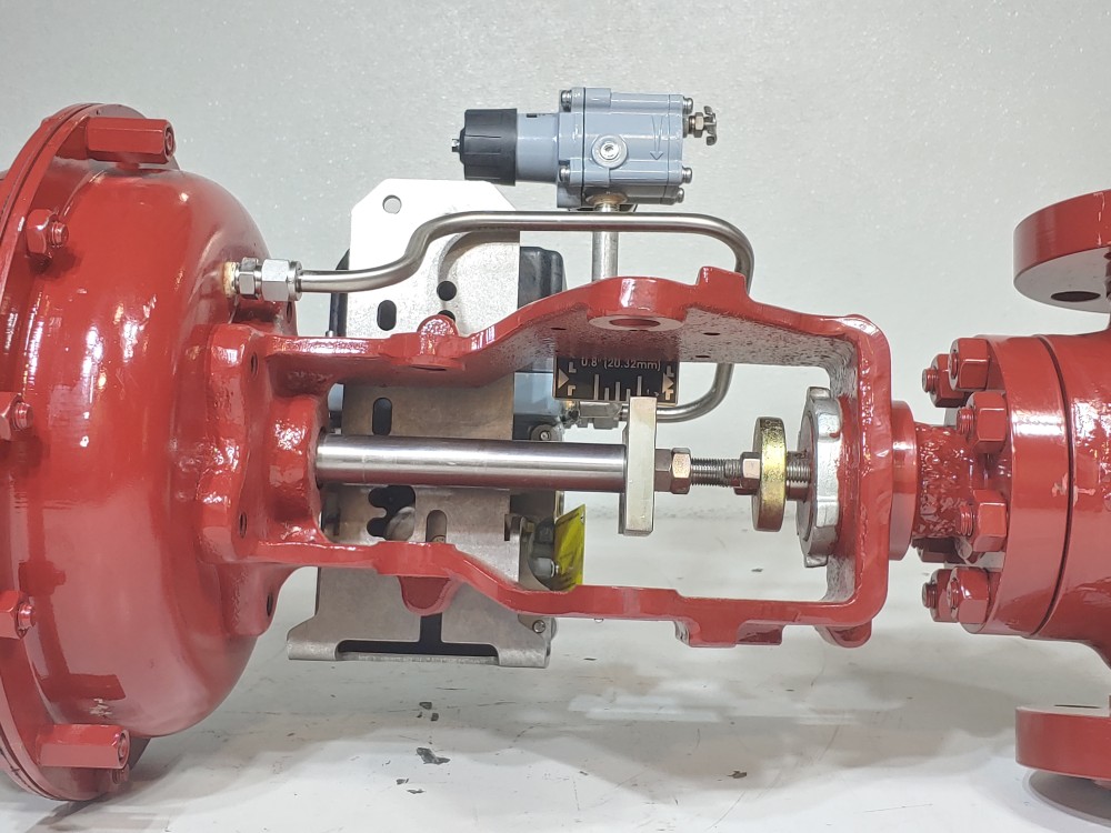 Masoneilan 1.5" 600# Pneumatic Flanged Control Valve w/ Valve Positioner
