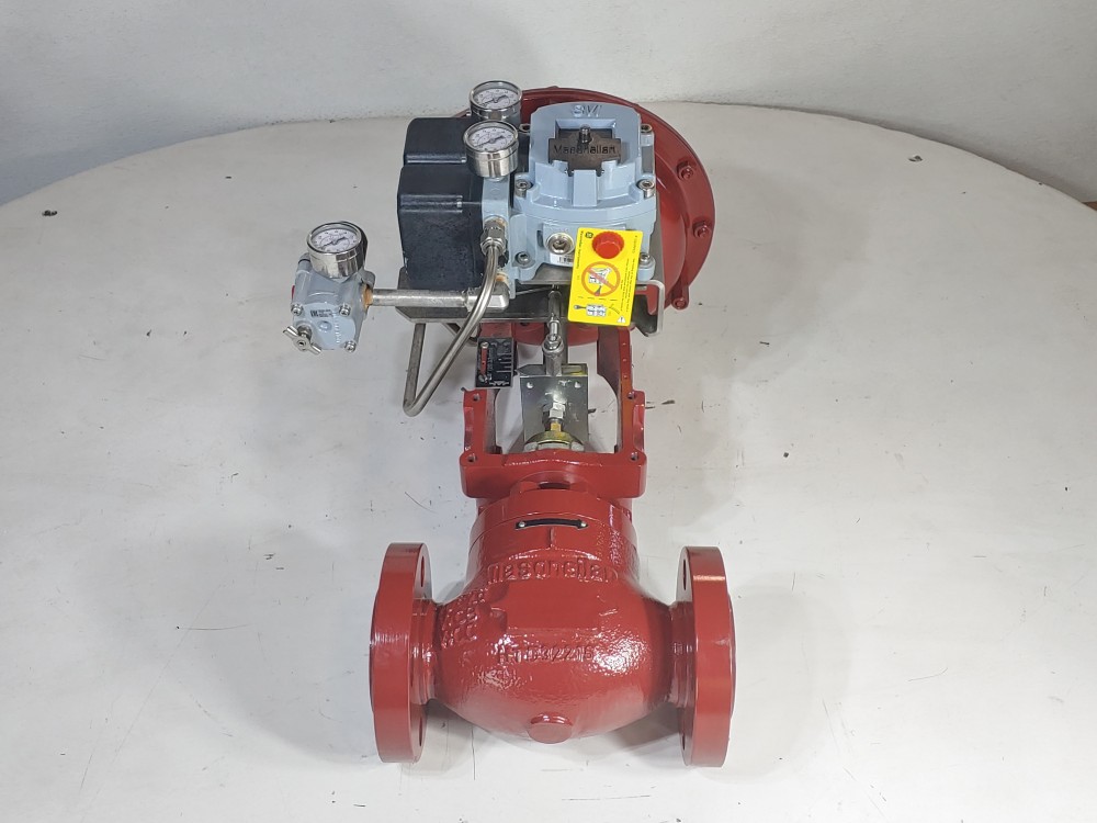 Masoneilan 1.5" 600# Pneumatic Flanged Control Valve w/ Valve Positioner