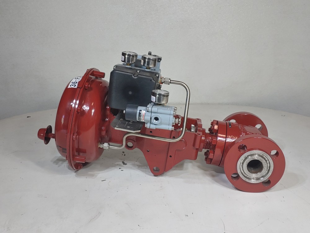 Masoneilan 1.5" 600# Pneumatic Flanged Control Valve w/ Valve Positioner