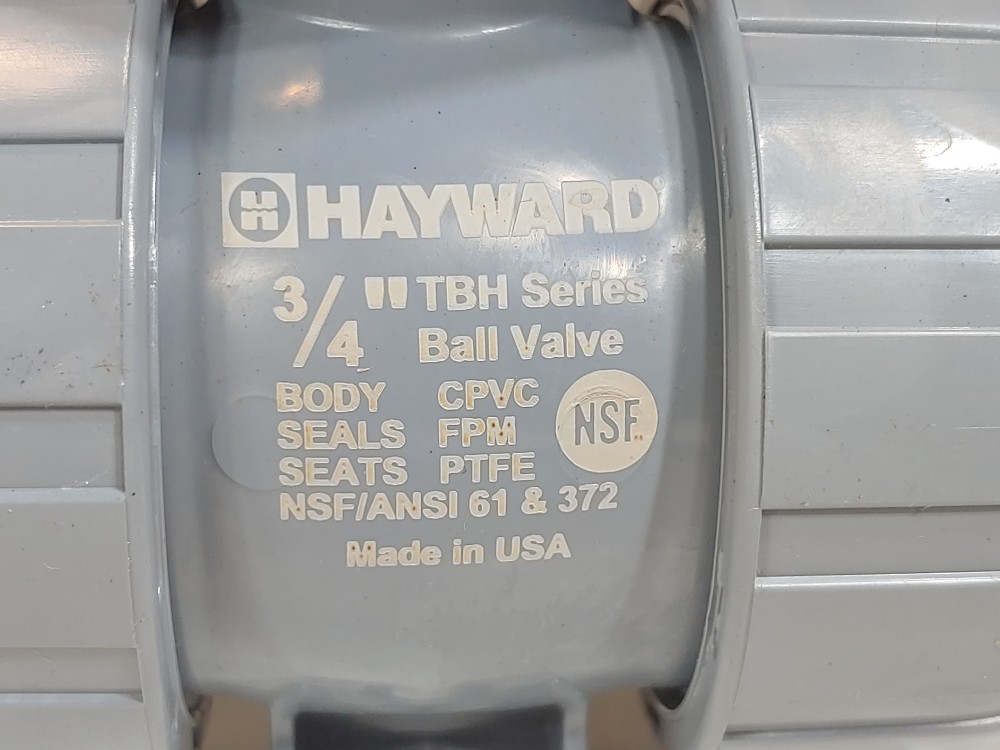 Lot of (3) Hayward 3/4" Tru Union CPVC Ball Valve TBH2075ASTV0000