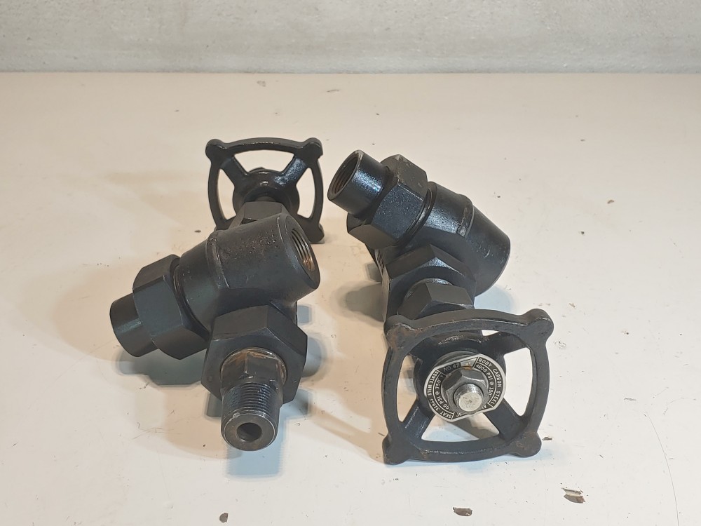 Jerguson 3/4" Gagecock Valve, NO.67 Carbon Steel (2pcs)