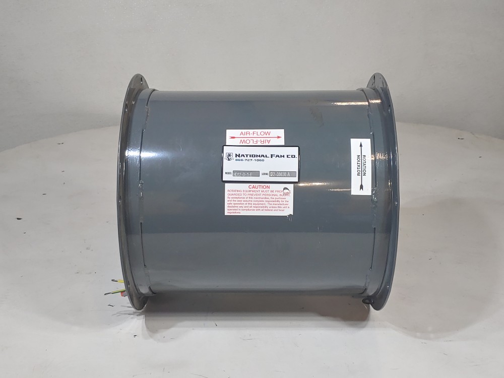 National Fan ND12-D-1-E Raptor ELP Tube Axial Fan 12" 2044 CFM Direct Drive 