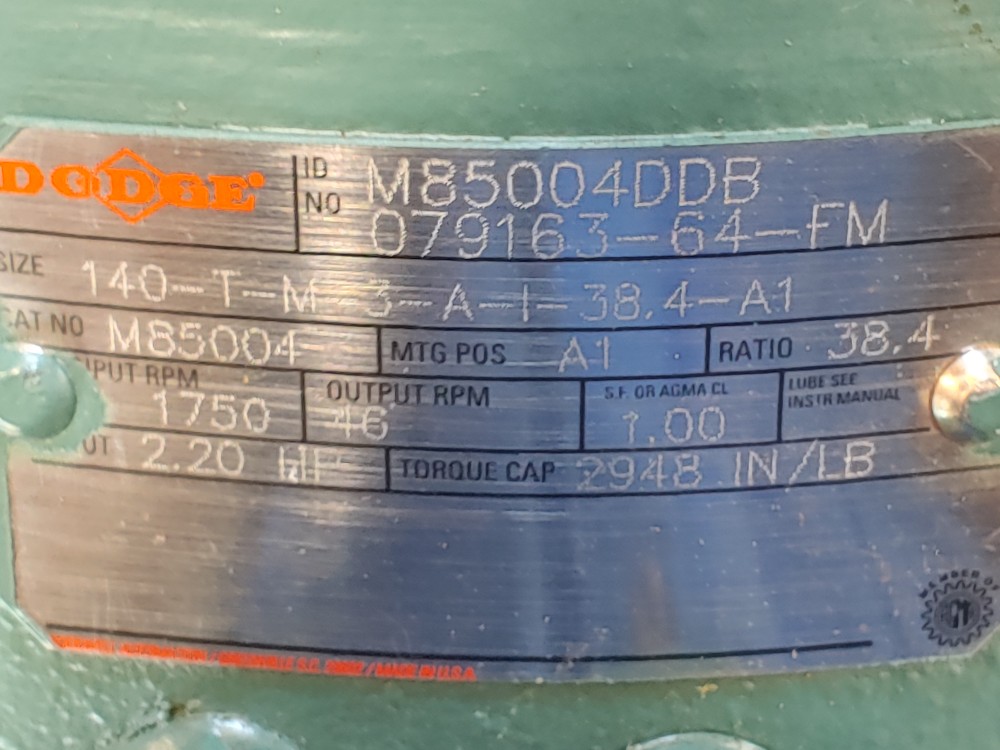 Dodge Power Transmission M85004, 140-T-M-3-A-1-38.4-A1 Speed Reducer