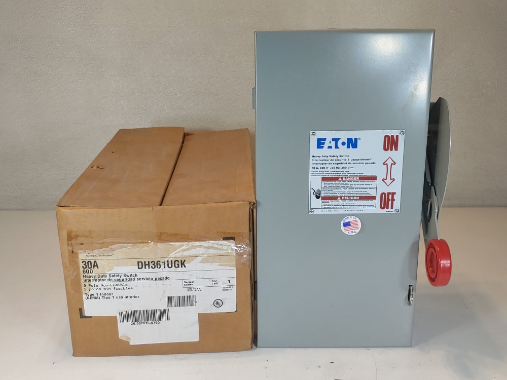 Eaton 30amp Heavy Duty Non-Fused Safety Switch DH361UGK