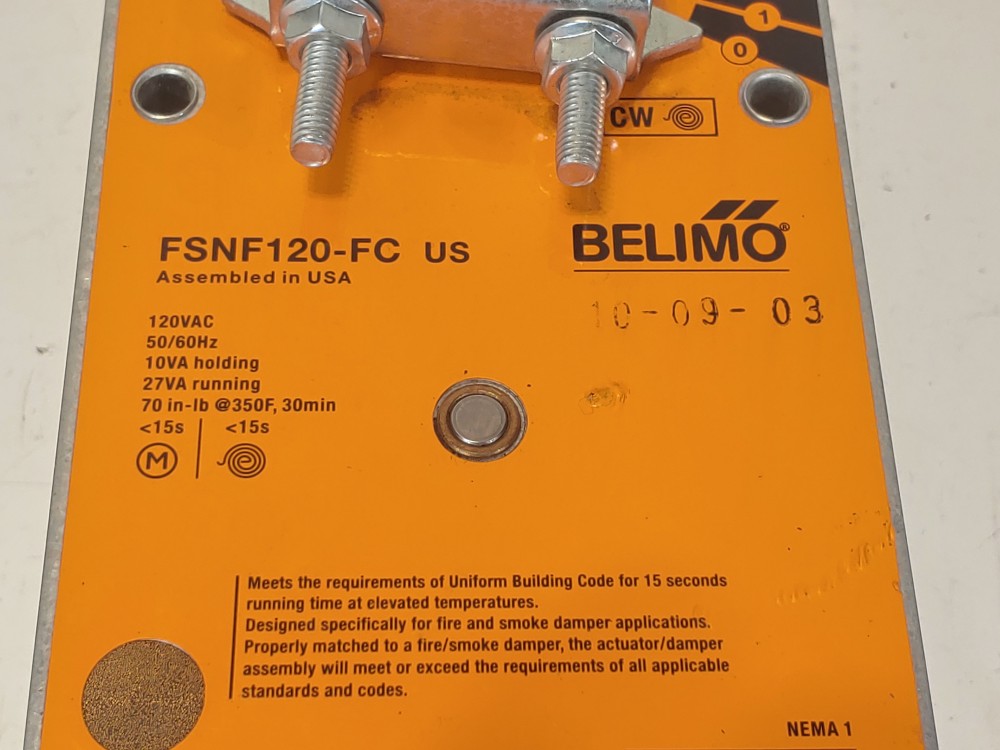 Belimo FSNF120-FC - US Fire & Smoke Damper Actuator