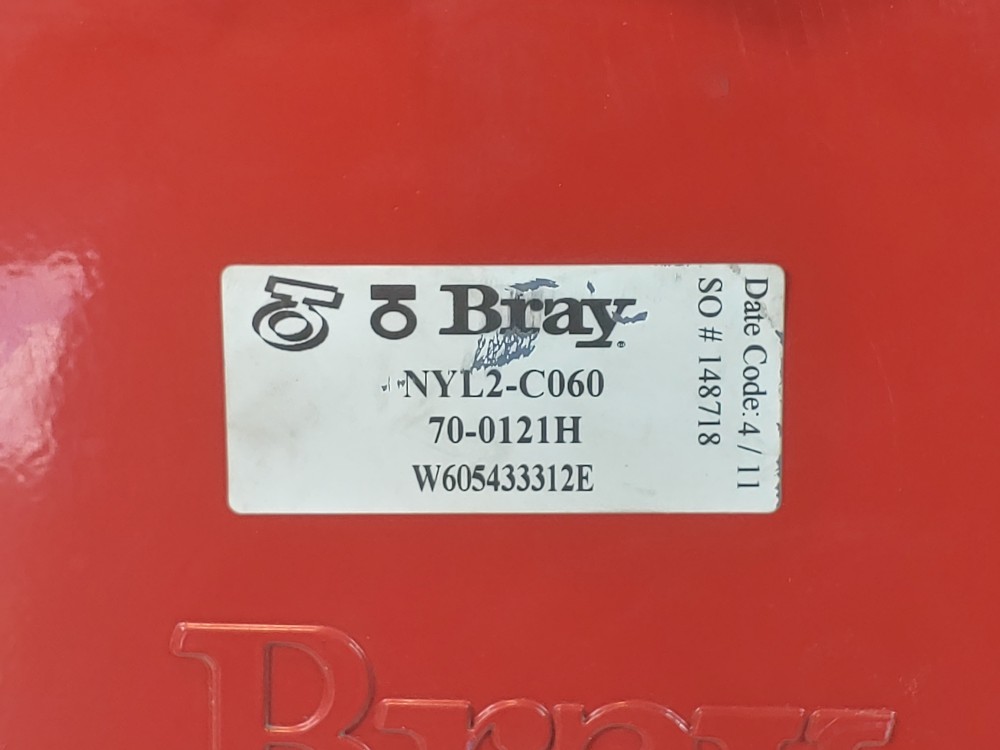 Bray 70-0121-113D0-536/A Actuated 6" Butterfly Valve 