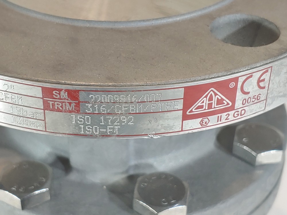 Bac 2" 150# FB CF8M 2-PC Flanged Ball Valve PN: 2089944  (No Handle)