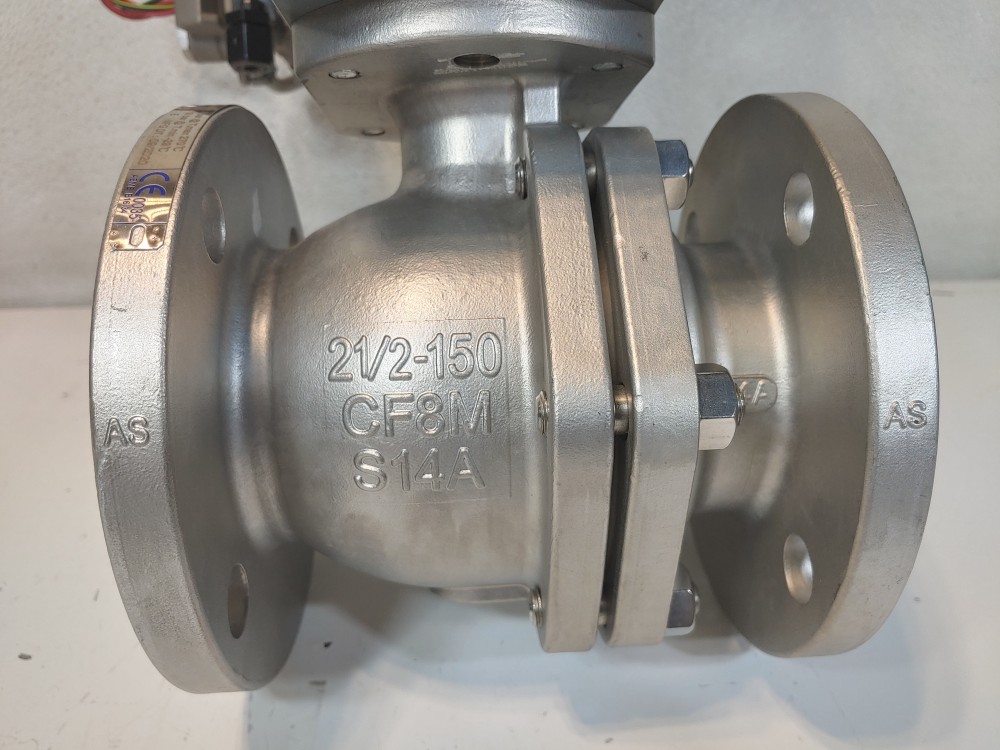 KTM 2-1/2" 150# 2PC CF8M RF Pneumatic Actuated Ball Valve 