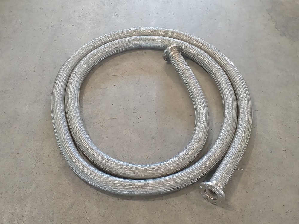 Annuflex AF5755  4" X 40' 150# T304 Double Braid Flex Hose w/ 316 Flanged Ends
