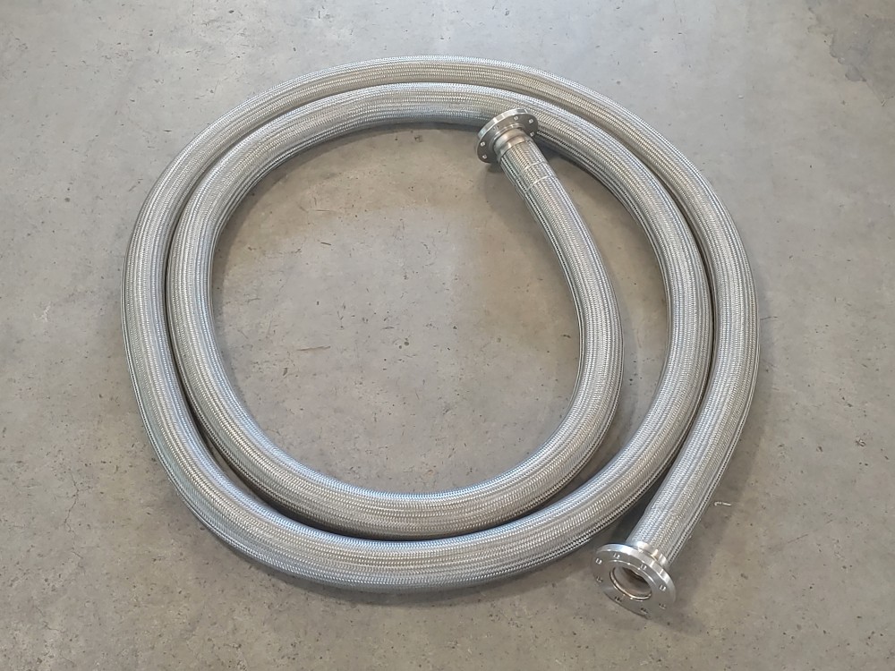 Annuflex AF5755  4" X 40' 150# T304 Double Braid Flex Hose w/ 316 Flanged Ends