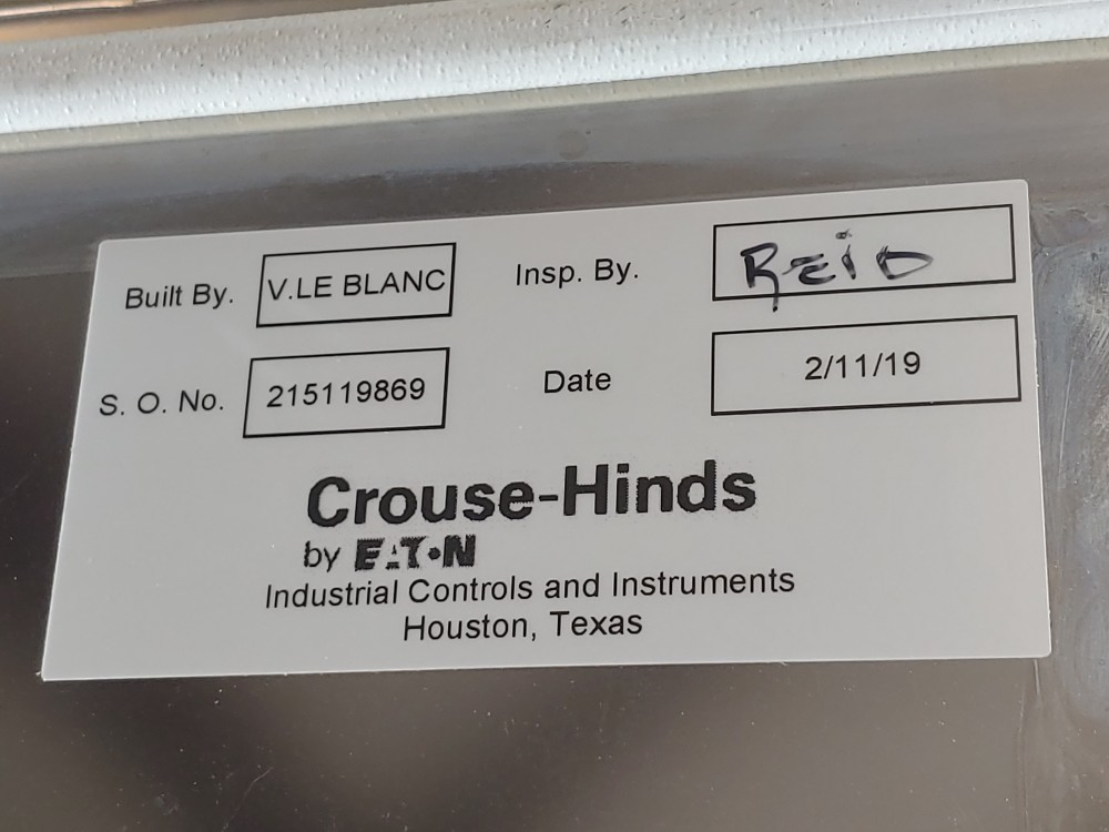 Crouse-Hinds Power Plus D2L Hazardous Area Lighting & Heat Tracing Panelboard