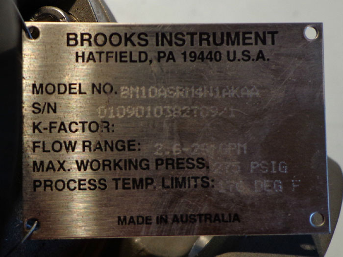 BROOKS INSTRUMENTS OVAL GEAR METER BM10ASRM4N1AKKA