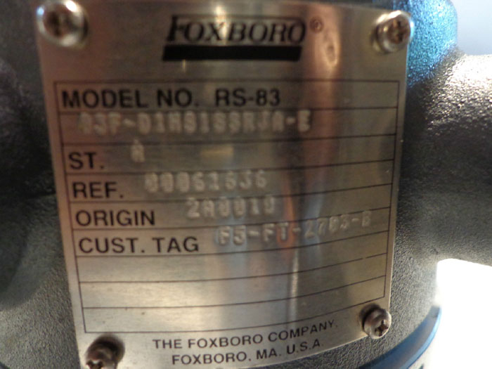 FOXBORO 1" I/A FLANGED VORTEX FLOWMETER 83F-D1HS1SSRJA-E