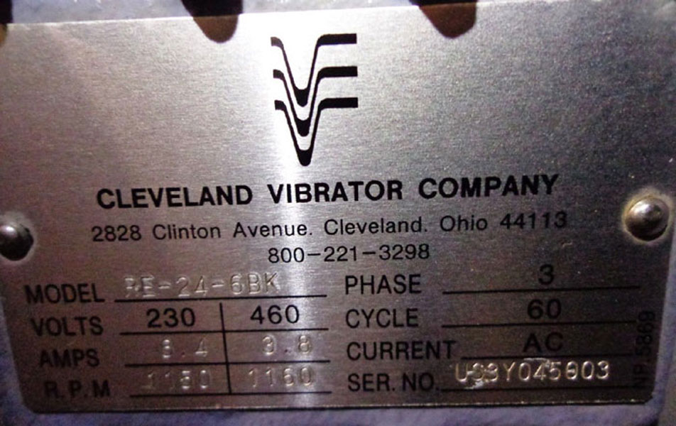 CLEVELAND 6POLE ROTARY ELECTRIC VIBRATOR RE-24-6BK