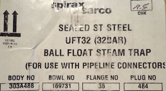 SPIRAX SARCO BALL FLOAT STEAM TRAP - UFT32-32