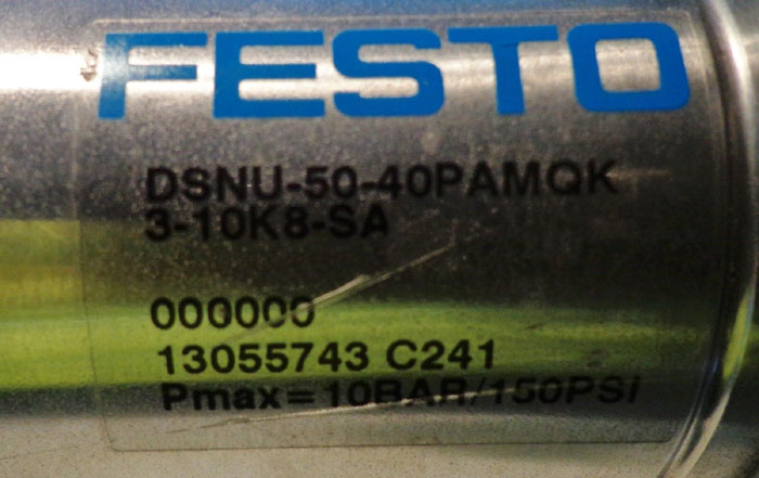 FESTO DOUBLE ACTING PNEUMATIC ROUND CYLINDER DSNU-50-40PAMQK