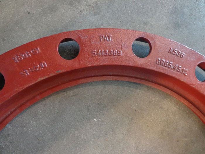 LOT OF (8) IPP 18" HDPE FLANGE ADAPTERS w/ CONVOLUTED DELTAFLEX BACKUP RING