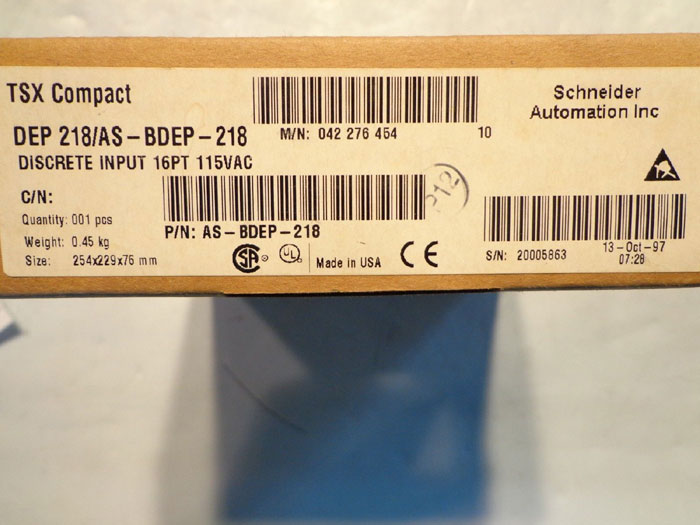 SCHNEIDER AEG AUTOMATION TSX COMPACT DEP 218/AS-BDEP-218