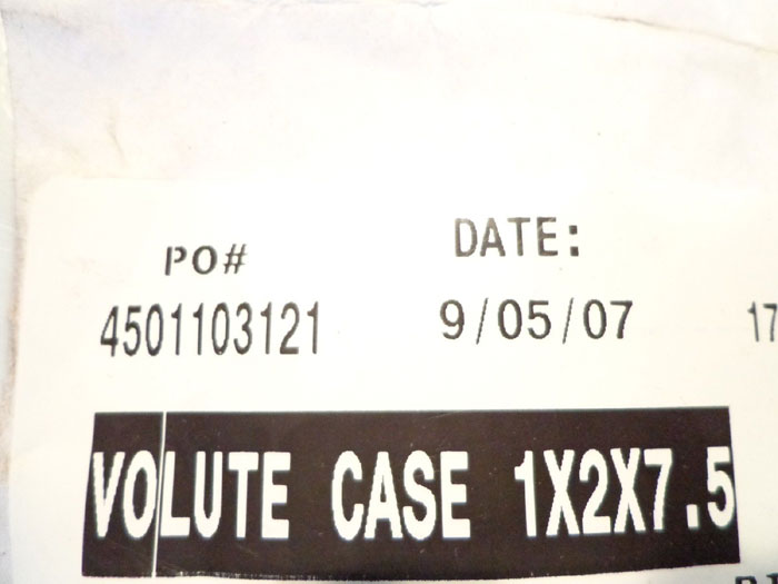 SULZER PUMPS INC. 2" 300# VOLUTE CASE 1" x 2" x 7.5"