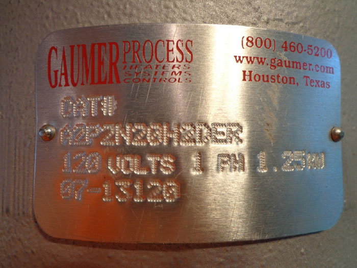 GAUMER PROCESS THERMAL CONTROLLER - CAT #: A2P2N20H2DER