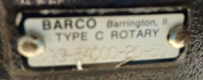 BARCO ROTARY JOINT TYPE C  BC-54000-20-50