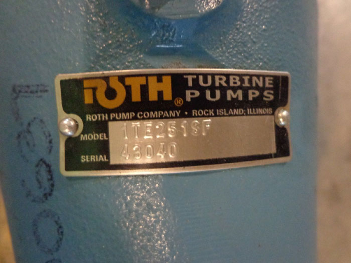 ROTH 1-1/2" x 1-1/4" TURBINE PUMP - MODEL 1TE251SF