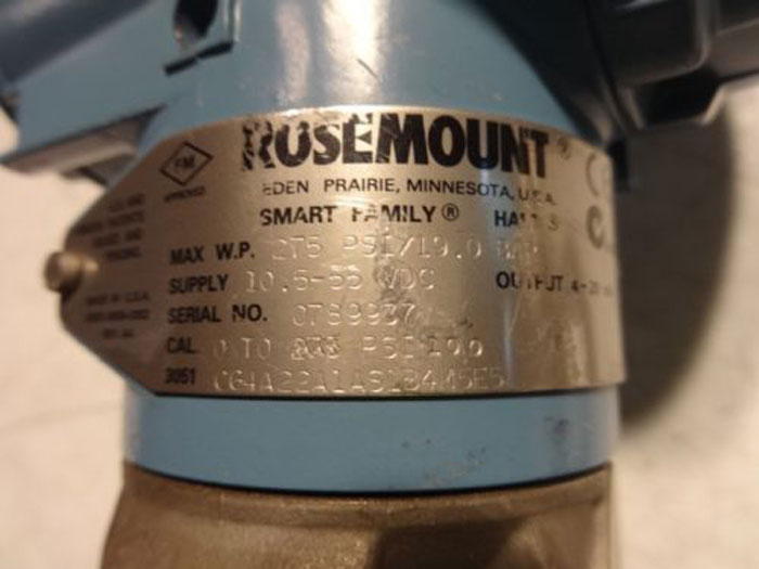 ROSEMOUNT SMART FAMILY TRANSMITTER 3051CG4A22A1AS1B4M5E5