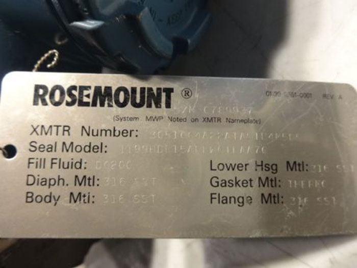 ROSEMOUNT SMART FAMILY TRANSMITTER 3051CG4A22A1AS1B4M5E5