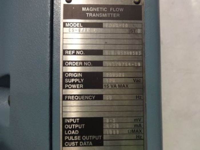 FOXBORO MAGNETIC FLOW TRANSMITTER E96S-IA-CS-E/FN-A