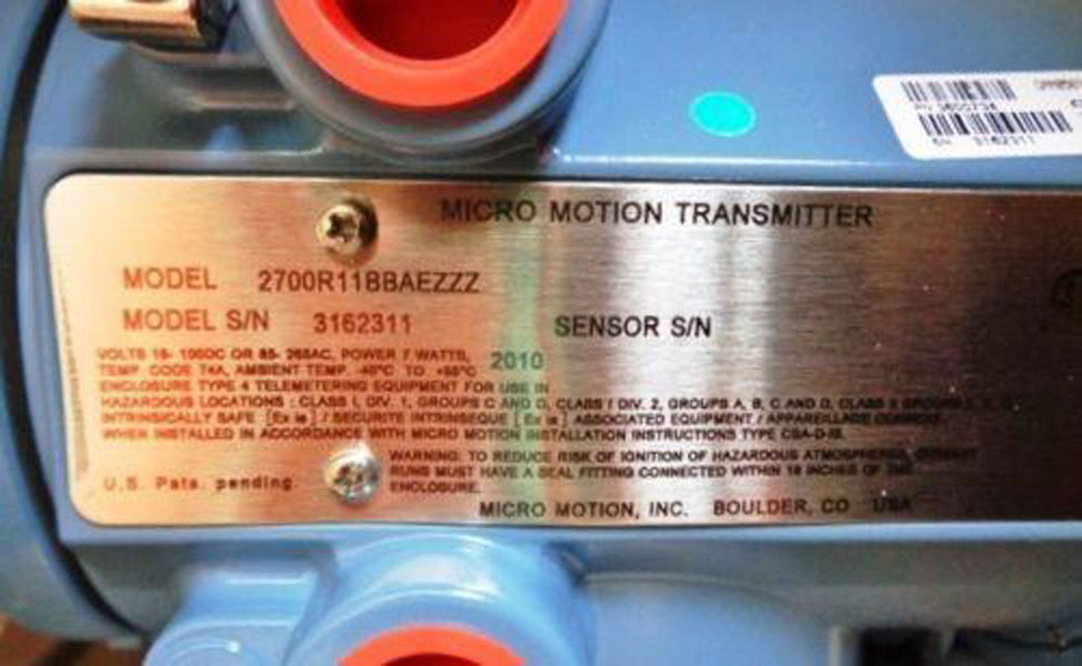 MICRO MOTION FLOW TRANSMITTER 2700R11BBAEZZZ   (J)